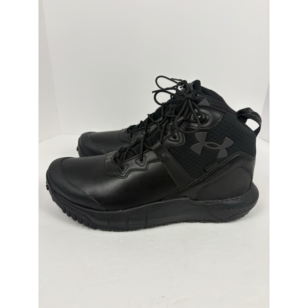 NWOT Under Armour Micro G Valsetz Mid Black Tactical Stormproof Boots Men's 12 - Picture 4 of 15
